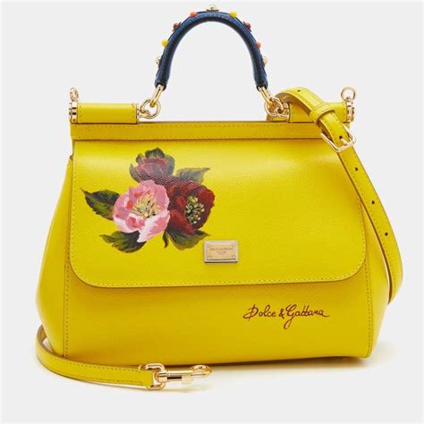 dolce gabbana yellow floral bag|Dolce & Gabbana bags outlet.